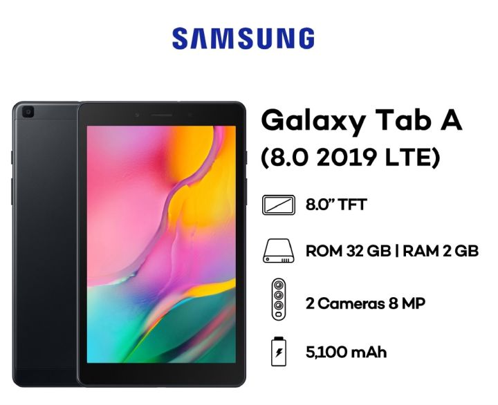 تبلت سامسونگ نو مدل Galaxy Tab A 8.0 2019 LTE SM-T295 ظرفیت 32 گیگابایت