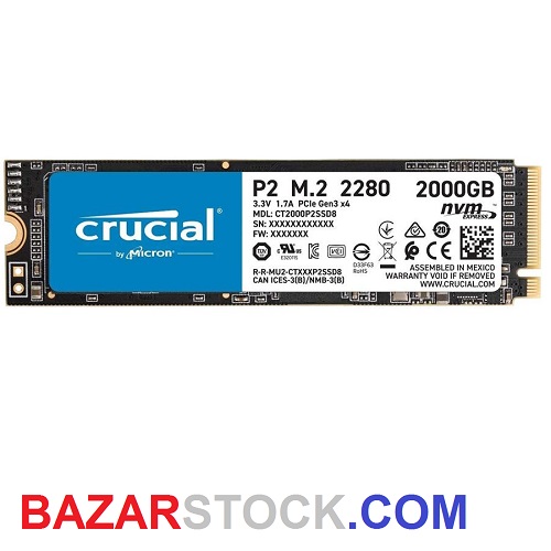  SSD لپ تاپ 2 ترابایت Crucial M.2-2280 NVME