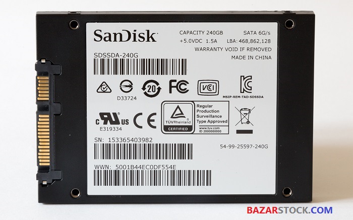  اس اس دی اینترنال سن دیسک مدل SSD PLUS ظرفیت ۲۴۰گیگابایت 